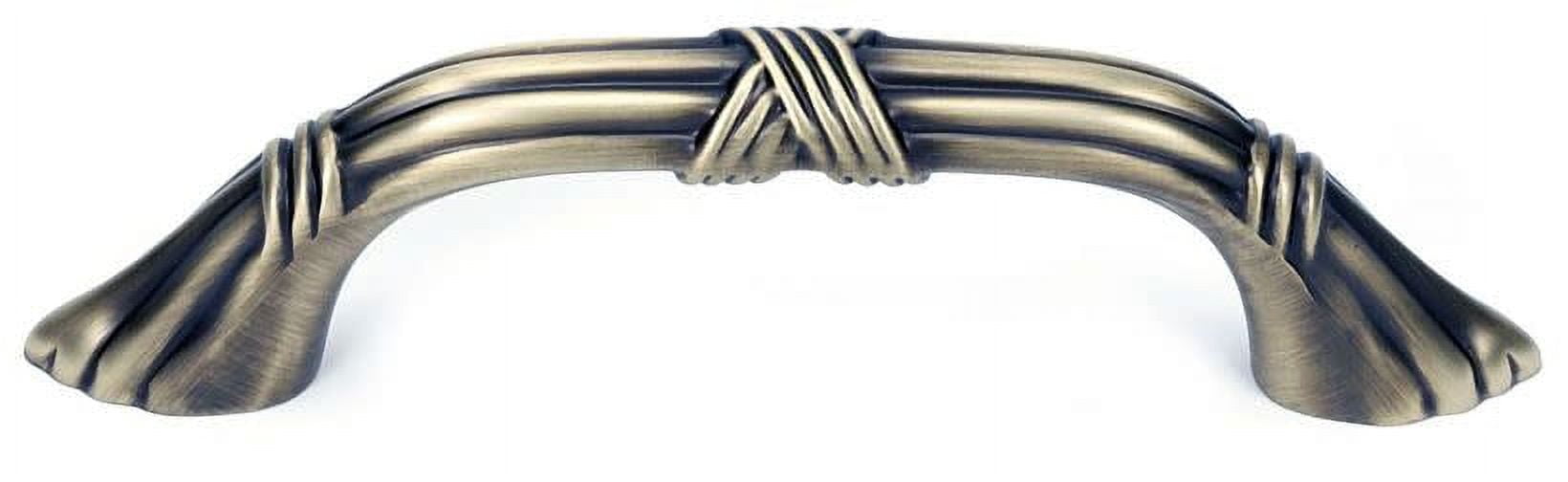 Alno A881-3-AEM Ribbon and Reed 3" Cabinet Pull Antique English Matte