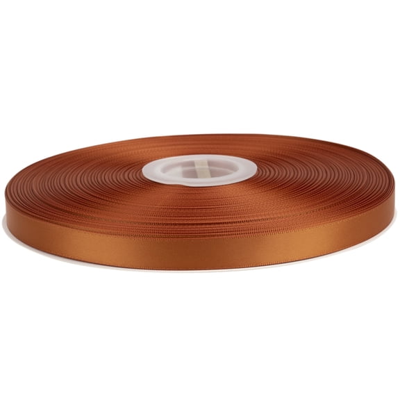 Ribbonitlux Copper Satin Ribbon 1/2 inch Double Sided Quality Satin for Weddings, Invitations, Sashes, Crafts, Apparel, Headbands - 100 Yds/roll
