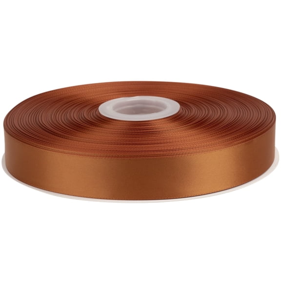 Ribbonitlux Copper Satin Ribbon 1 inch Double Sided Quality Satin for Weddings, Invitations, Sashes, Crafts, Apparel, Headbands - 100 Yds/roll