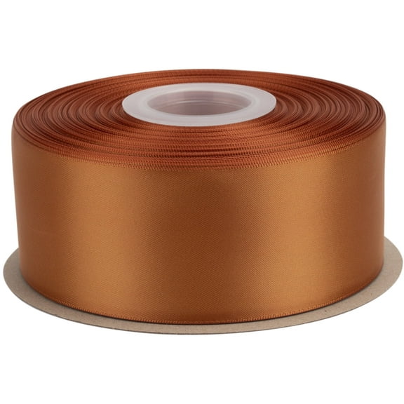 Ribbonitlux Copper Satin Ribbon 2 inch Double Sided Quality Satin for Weddings, Invitations, Sashes, Crafts, Apparel, Headbands - 50 Yds/roll