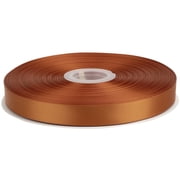 Ribbonitlux Copper Satin Ribbon 3/4 inch Double Sided Quality Satin for Weddings, Invitations, Sashes, Crafts, Apparel, Headbands - 100 Yds/roll