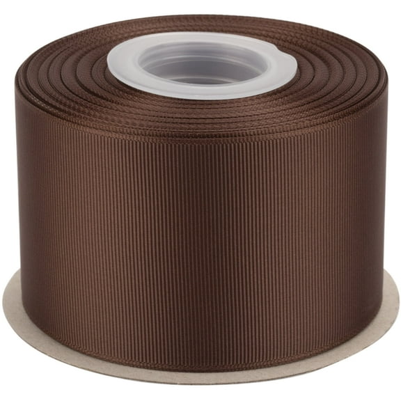 Ribbonitlux Grosgrain Ribbon 2-1/2 Inch x 25 Yards – Premium Polyester Craft Ribbon for Hair Bows, Gift Wrapping, Weddings & DIY – Solid Brown(#850) – 1 Roll