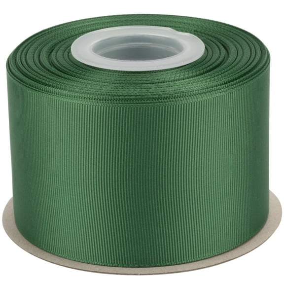 Ribbonitlux Grosgrain Ribbon 2-1/2 Inch x 25 Yards – Premium Polyester Craft Ribbon for Hair Bows, Gift Wrapping, Weddings & DIY – Solid Forest Green(#587) – 1 Roll