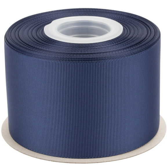 Ribbonitlux Grosgrain Ribbon 2-1/2 Inch x 25 Yards – Premium Polyester Craft Ribbon for Hair Bows, Gift Wrapping, Weddings & DIY – Solid Navy(#370) – 1 Roll