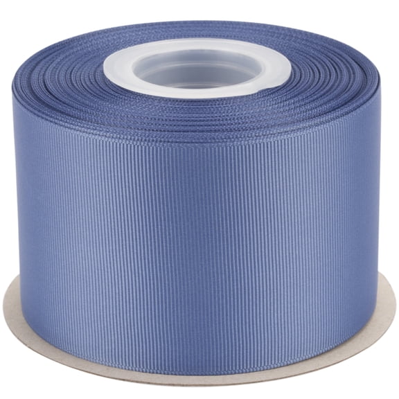 Ribbonitlux Grosgrain Ribbon 2-1/2 Inch x 25 Yards – Premium Polyester Craft Ribbon for Hair Bows, Gift Wrapping, Weddings & DIY – Solid Smoke Blue(#363) – 1 Roll