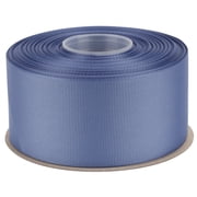 Ribbonitlux Grosgrain Ribbon 2 Inch x 25 Yards   Premium Polyester Craft Ribbon for Hair Bows, Gift Wrapping, Weddings & DIY   Solid Smoke Blue#363   1 Roll