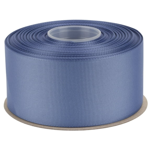 Ribbonitlux Grosgrain Ribbon 2 Inch x 25 Yards – Premium Polyester Craft Ribbon for Hair Bows, Gift Wrapping, Weddings & DIY – Solid Smoke Blue(#363) – 1 Roll