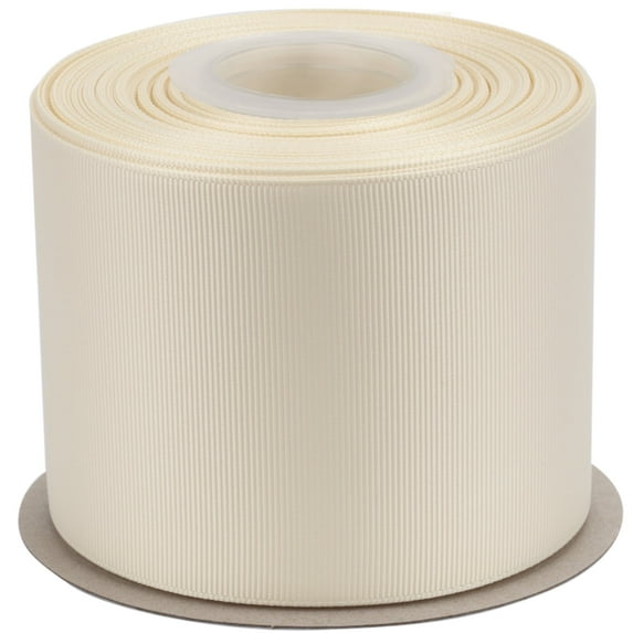Ribbonitlux Grosgrain Ribbon 3 Inch x 25 Yards – Premium Polyester Craft Ribbon for Hair Bows, Gift Wrapping, Weddings & DIY – Solid Ivory(#810) – 1 Roll