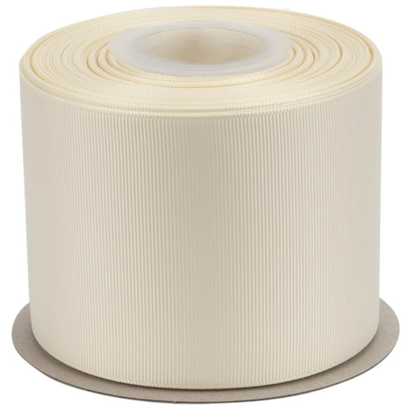Ribbonitlux Grosgrain Ribbon 3 Inch x 25 Yards – Premium Polyester Craft Ribbon for Hair Bows, Gift Wrapping, Weddings & DIY – Solid Ivory(#810) – 1 Roll