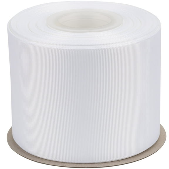 Ribbonitlux Grosgrain Ribbon 3 Inch x 25 Yards – Premium Polyester Craft Ribbon for Hair Bows, Gift Wrapping, Weddings & DIY – Solid White(#029) – 1 Roll