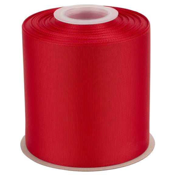Ribbonitlux Grosgrain Ribbon 4 Inch x 25 Yards – Premium Polyester Craft Ribbon for Hair Bows, Gift Wrapping, Weddings & DIY – Solid Red(#250) – 1 Roll