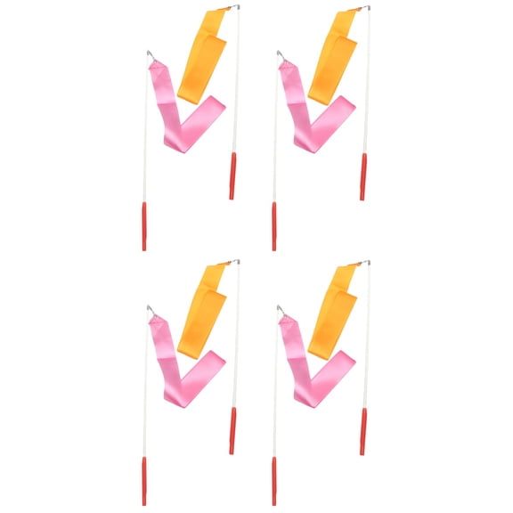 Gym Ribbon Riband Twirling Rod Props Streamers Gymnastics Accessories Rhythmic Child 8 Pcs
