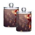 thumbnail image 1 of Ribbons Hearts Valentine Translucent Plastic Cans Storage Canisters with Lid Set of 2, 1 of 7