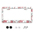 thumbnail image 1 of Ribbons and Strawberries License Plate Frames for Women Men Car Plate Holder Cover Metal Tag Aluminum Car Accessories Front Rear Plate Decor, 1 of 6