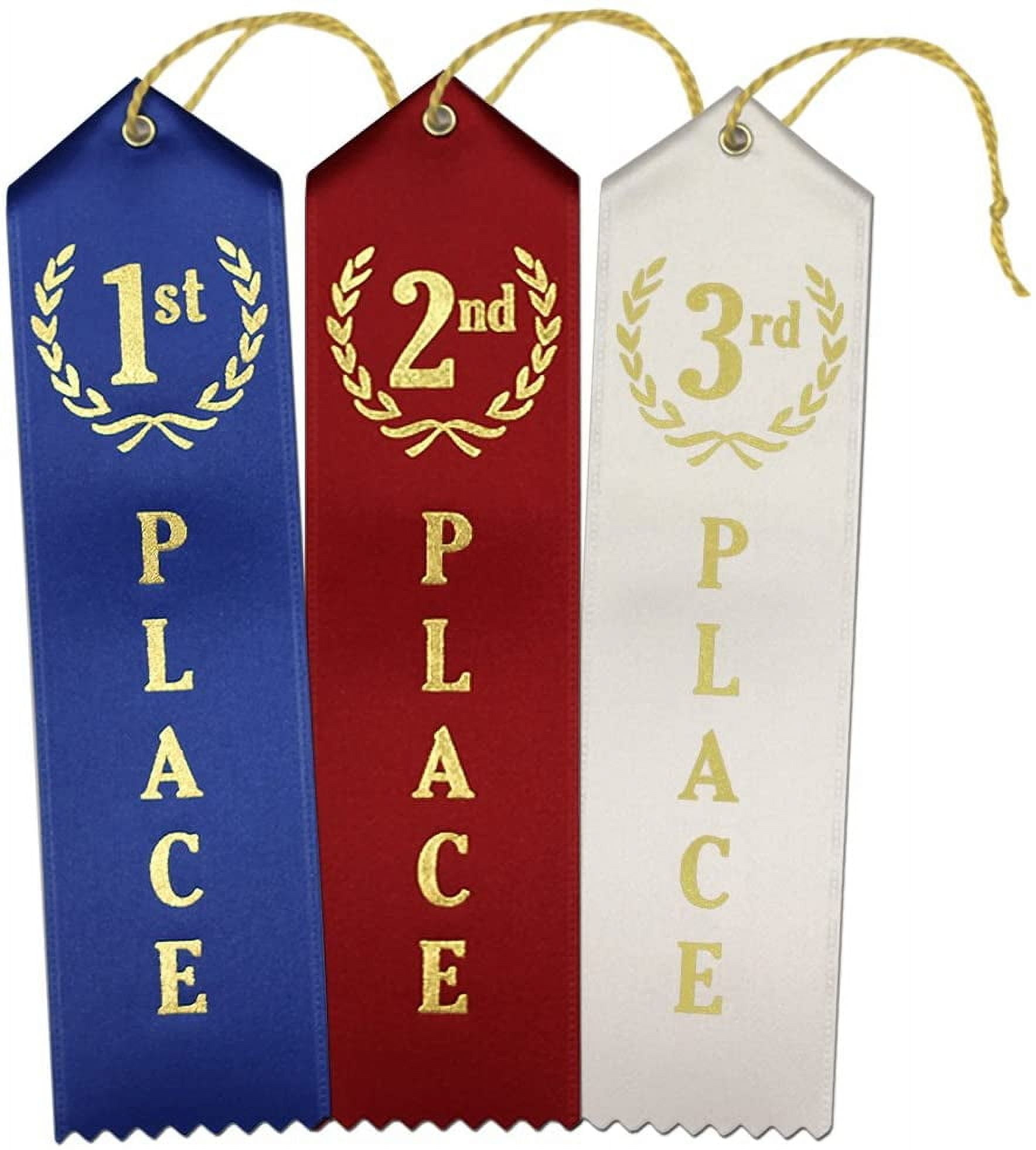 RibbonsNow 1st, 2nd, 3rd Place Award Ribbons - 75 Total, 25 Each with ...