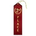 thumbnail image 1 of RibbonsNow 2nd Place Award Ribbons - 25 Red Ribbons with Card & String, 1 of 2