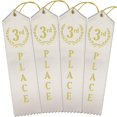 thumbnail image 1 of RibbonsNow 3rd Place Award Ribbons - 100 White Ribbons with Card & String, 1 of 2