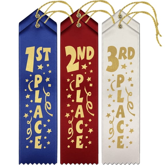RibbonsNow Fun 1st, 2nd, 3rd Place Award Ribbons - 150 Total Ribbons ...