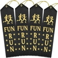 thumbnail image 1 of RibbonsNow Fun Run Ribbons - 100 Ribbons with Card & String (Black with Gold Print), 1 of 2