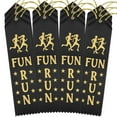 thumbnail image 1 of RibbonsNow Fun Run Ribbons - 300 Ribbons with Card & String (Black with Gold Print), 1 of 2