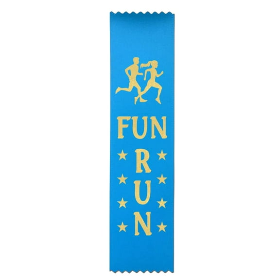 RibbonsNow Fun Run Ribbons (Island Blue) – 50 Economical Flat Bookmark Style Ribbons (No Card & String)