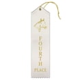 thumbnail image 1 of RibbonsNow Horse Show 4th Place Ribbons – 50 White Ribbons with Card & String, 1 of 2