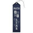 thumbnail image 1 of RibbonsNow Math Star Award Ribbons - 25 Navy Blue Ribbons with Card & String, 1 of 2