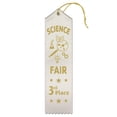 thumbnail image 1 of RibbonsNow Science Fair 3rd Place Ribbons - 50 White Ribbons with Card & String, 1 of 2