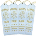 thumbnail image 1 of RibbonsNow Science Fair Honorable Mention Ribbons - 100 Light Blue Ribbons with Card & String, 1 of 2