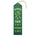 thumbnail image 1 of RibbonsNow Science Fair Participant Ribbons - 25 Green Ribbons with Card & String, 1 of 2