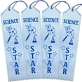 thumbnail image 1 of RibbonsNow Science Star Ribbons - 100 Light Blue Ribbons with Card & String, 1 of 2