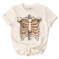 thumbnail image 1 of Ribcage Pumpkins T-Shirt, Retro Skeleton Halloween Tee for Spooky Season, 1 of 8