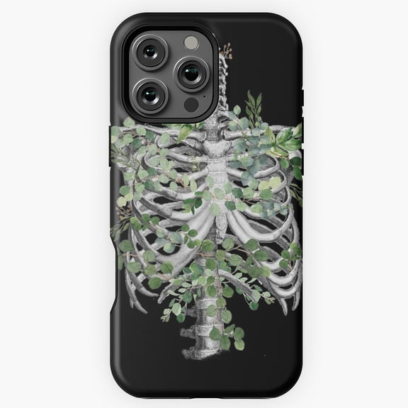Ribcage rib cage anatomy skeleton eucaliptus leaves Phone Case for iPhone 16 15 14 13 12 11 Pro Max M5904058