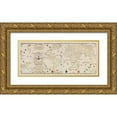 thumbnail image 1 of Ribeiro, Diogo 24x13 Gold Ornate Wood Framed with Double Matting Museum Art Print Titled - World Map 1900, 1 of 4