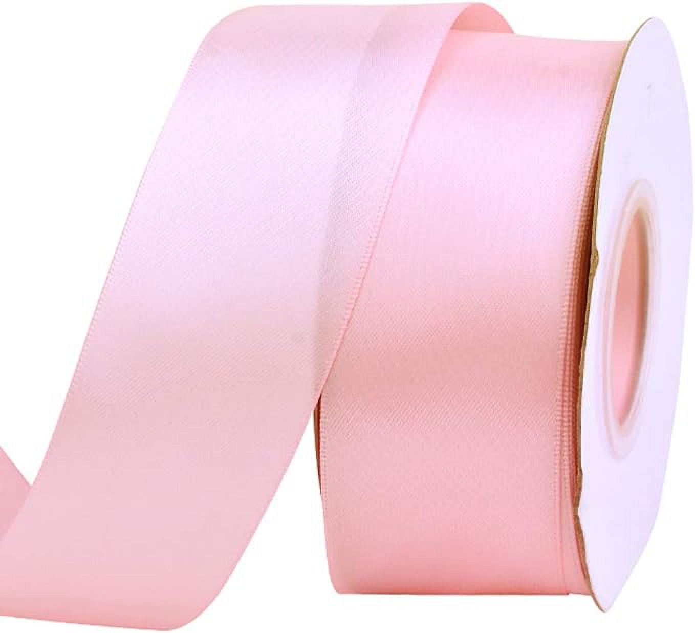 Ribest 1 1/2 inch Light Pink Double Face Satin Ribbon 25 Yards Per Roll ...