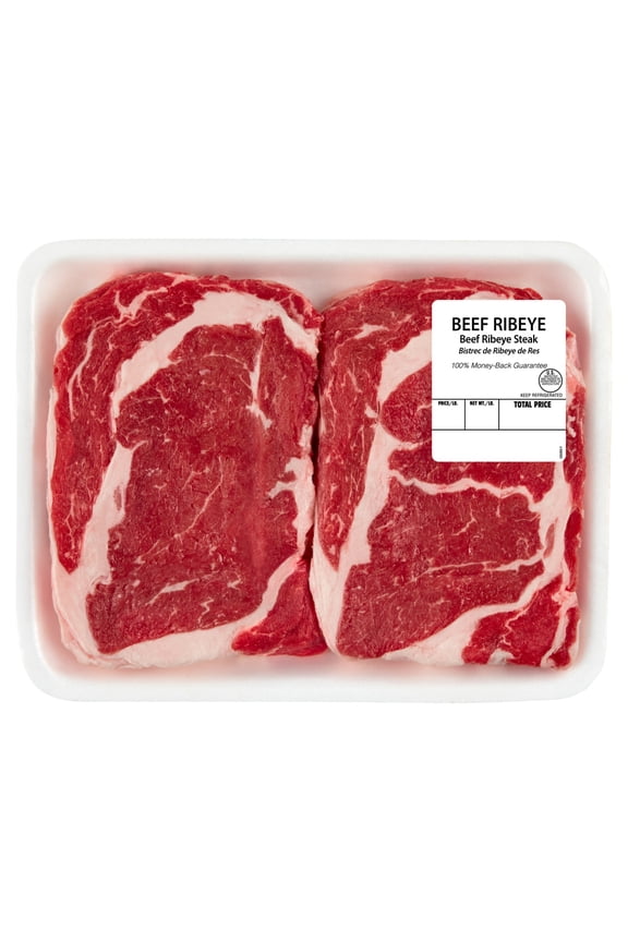 Ribeye Beef Steak, 2 per Tray, Fresh, 1.12 - 2.65 lb