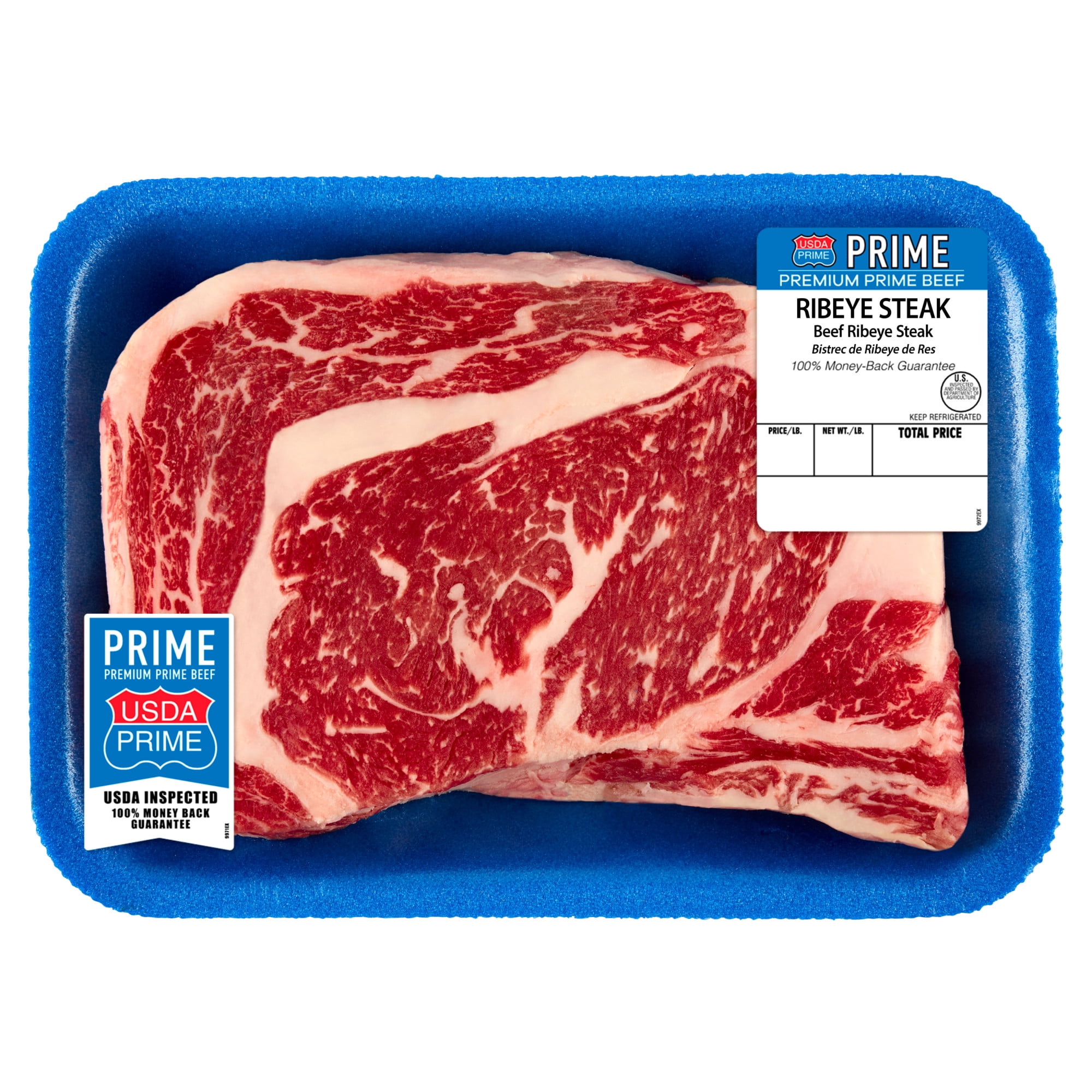Ribeye Steak, Prime Beef, 1 Per Tray, 0.5 - 1.9 lb