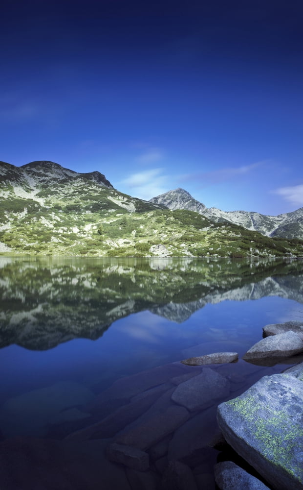 Ribno Banderishko Lake in Pirin National Park Bansko Bulgaria Canvas Art - Evgeny KuklevStocktrek Images (11 x 18)