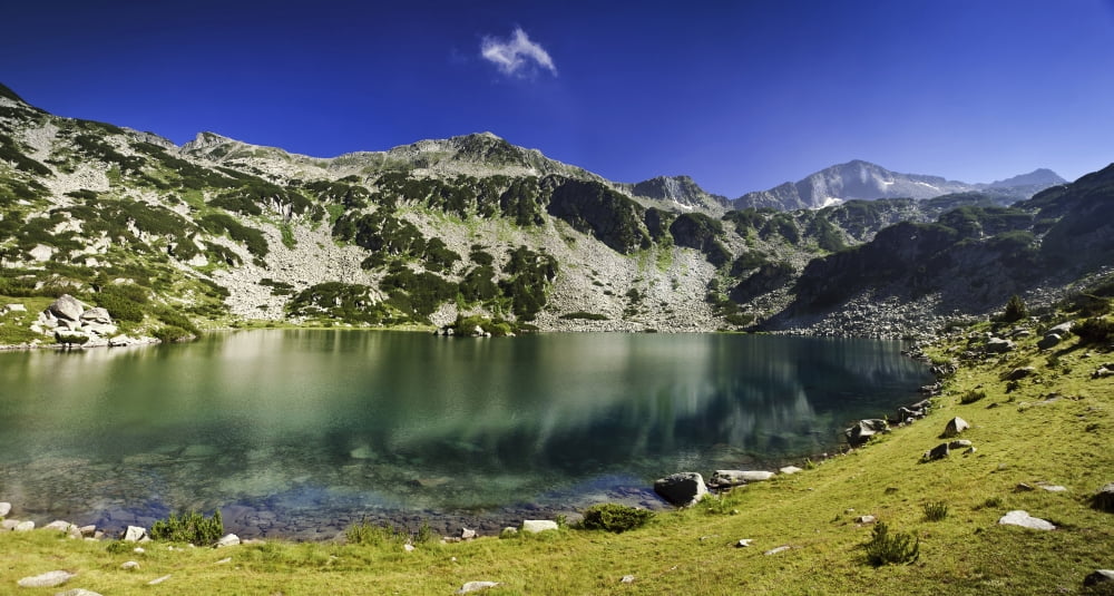 Ribno Banderishko Lake in Pirin National Park Bansko Bulgaria Canvas Art - Evgeny KuklevStocktrek Images (20 x 11)