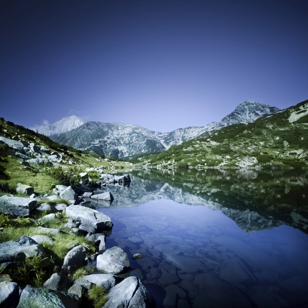 Ribno Banderishko Lake in Pirin National Park Bansko Bulgaria Canvas Art - Evgeny KuklevStocktrek Images (29 x 29)