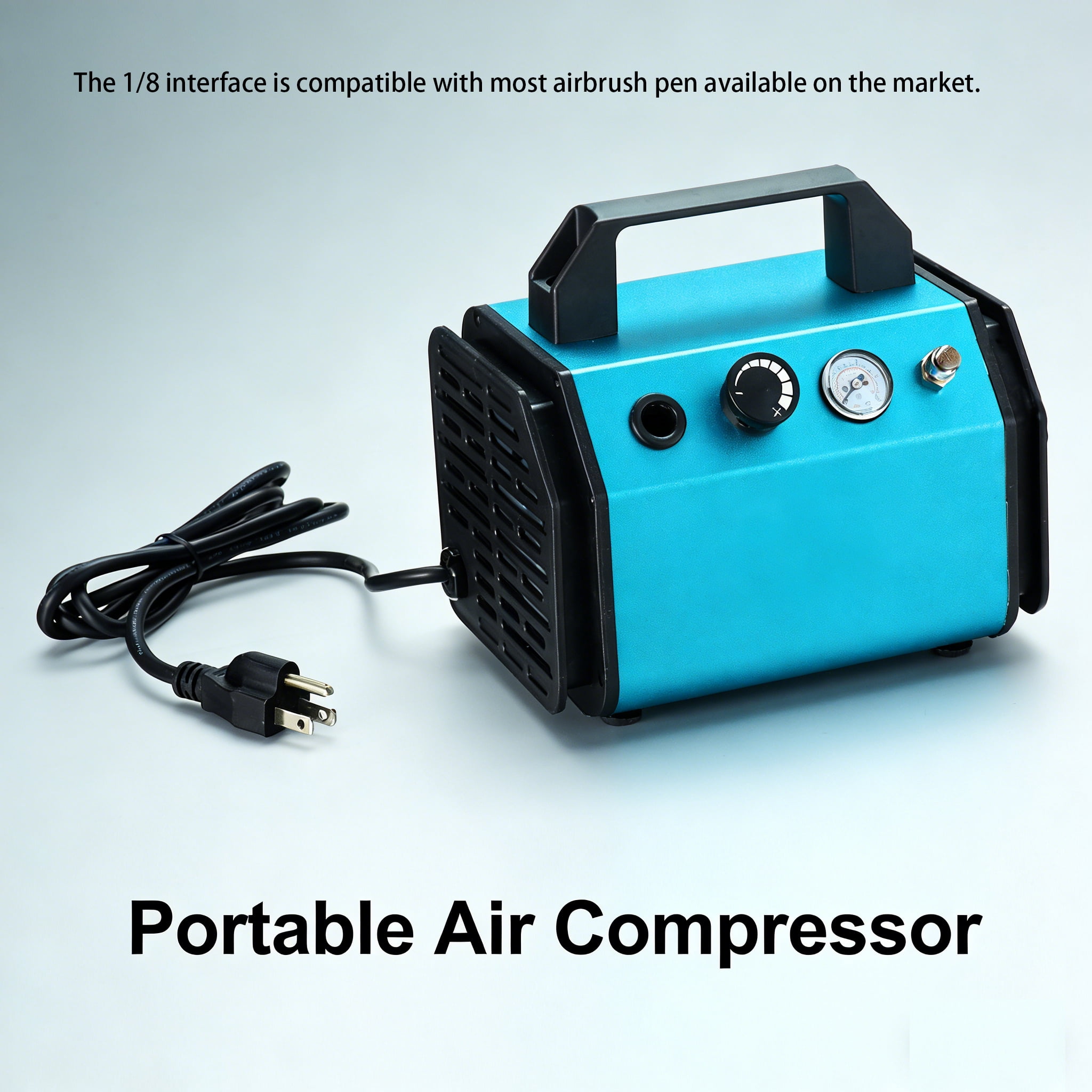 Ribo The standalone air compressor can be used in conjunction with the airbrush pen high flow Portable 0.3L air compressor with adjustable pressure 30-45 psi