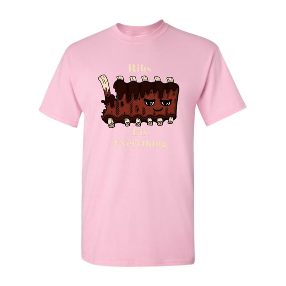 Ribs Fix Everything Adult DT T-Shirts Tee