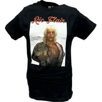 Ric Flair Championship Belt WWE Mens Black Photo T-shirt