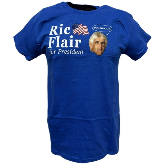 Ric Flair For President Mens WWE Blue T-shirt XL