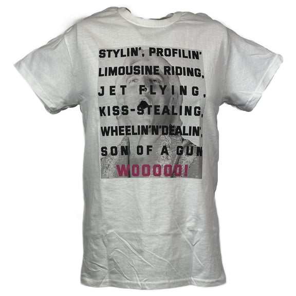 Ric Flair Limousine Riding Jet Flying Kiss Stealing Mens White T-shirt M