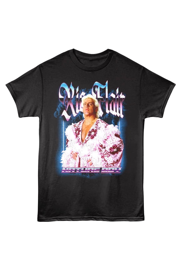 Ric Flair - Neon Nature Boy - American Classics - Black Adult Short Sleeve T-Shirt