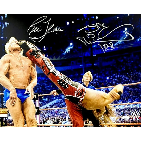 Ric Flair & Shawn Michaels Signed Autographed 16x20 Photo JSA Authentic WWE WWF