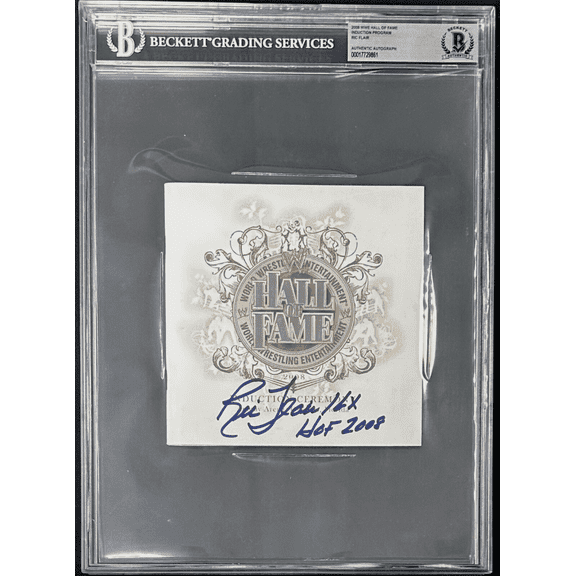 Ric Flair Signed 2008 WWE Hall of Fame Program 17729861 16x HOF 2008