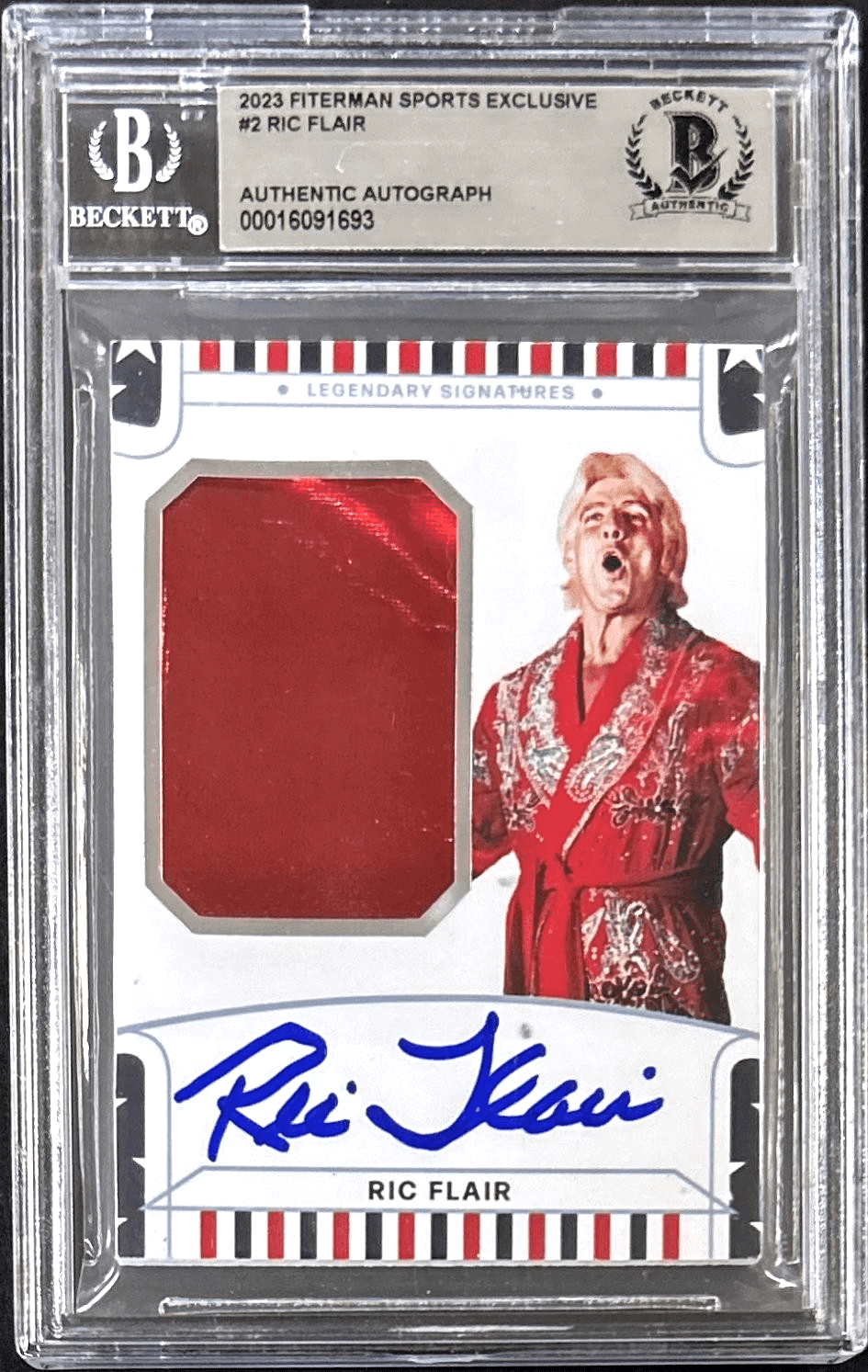 What Is Ric's Card Ric Flair Signed 2023 Fiterman Sports Exclusive Card #2 Beckett ...