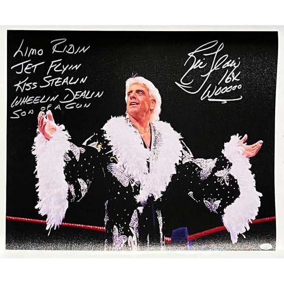 Ric Flair Signed Autographed 18x22 Un Stretched Canvas JSA Limo Ridin 2
